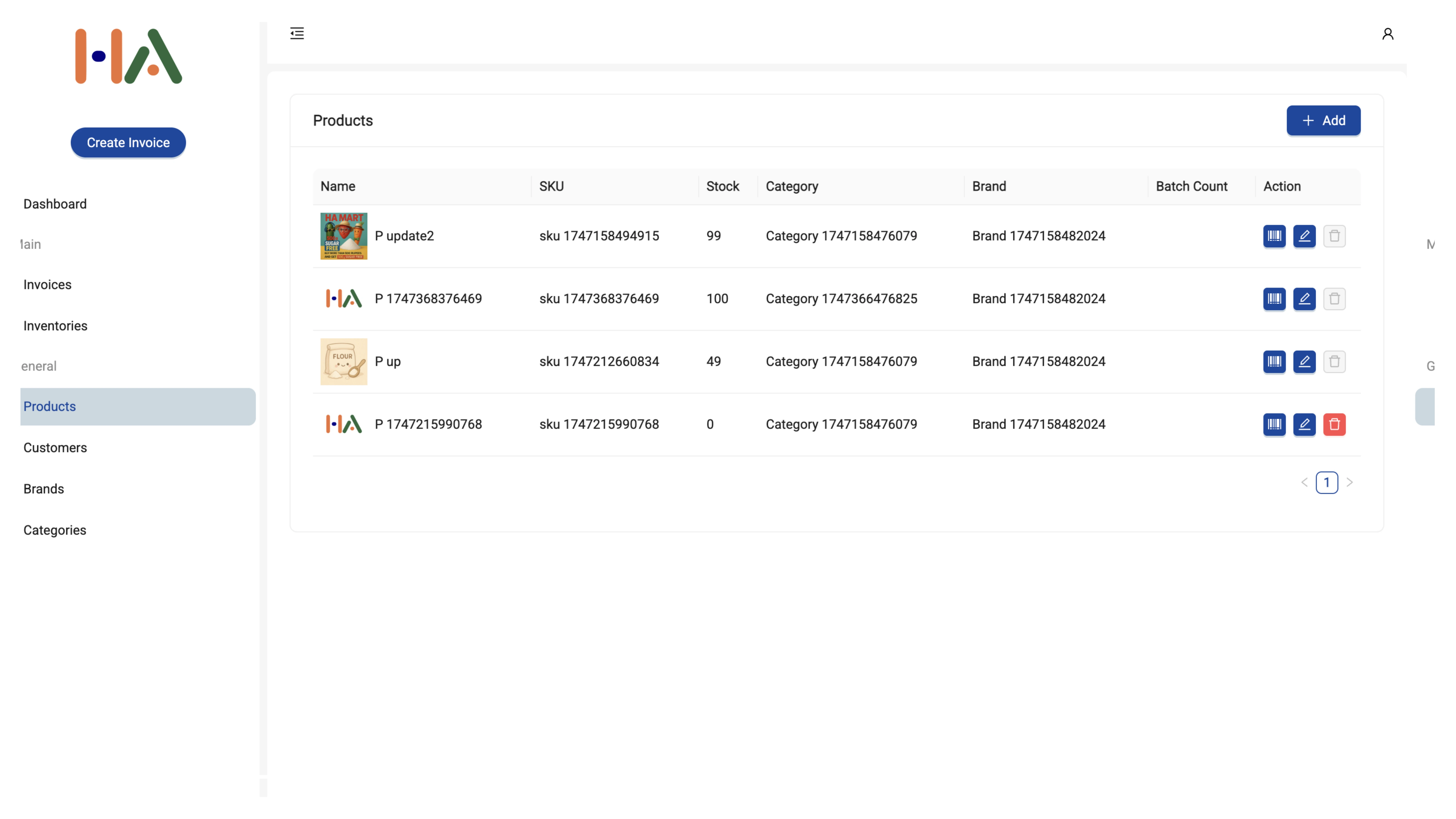 HA Invoice for browser extensions